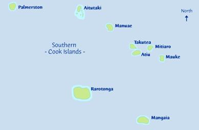 Aitutaki Map, Map of Aitutaki, Cook Islands