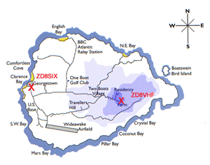 Map of Ascension Island