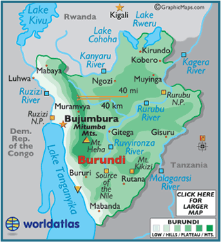 map of Burundi