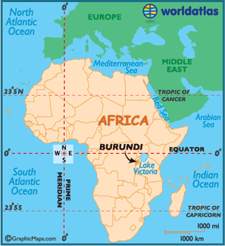 locator map of Burundi