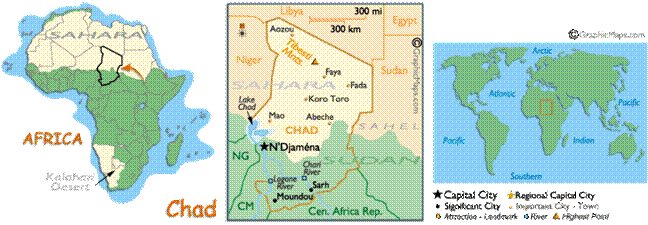map of chad, chad maps, detailed map of chad, outline map of chad