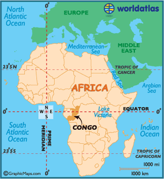locator map of Congo