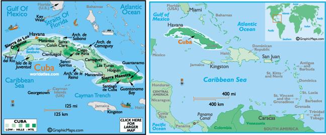 cuba maps, map of cuba, detailed map of cuba, outline map of cuba