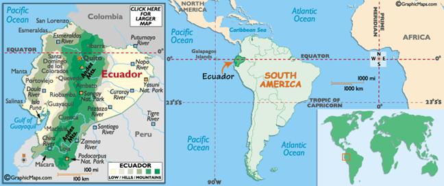 map of ecuador, ecuador maps, detailed map of ecuador