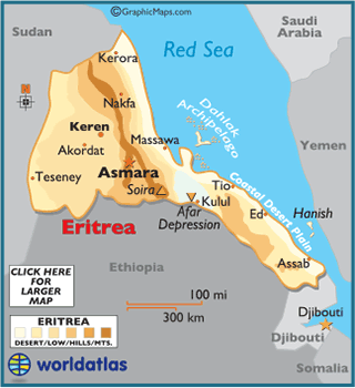 map of Eritrea