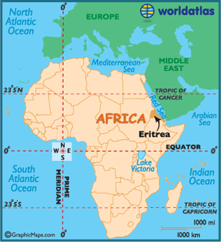locator map of Eritrea