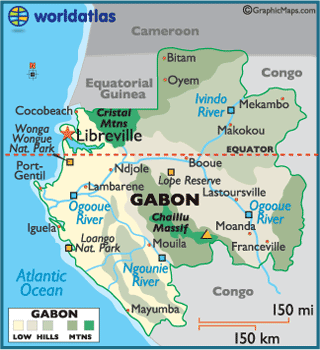 map of Gabon