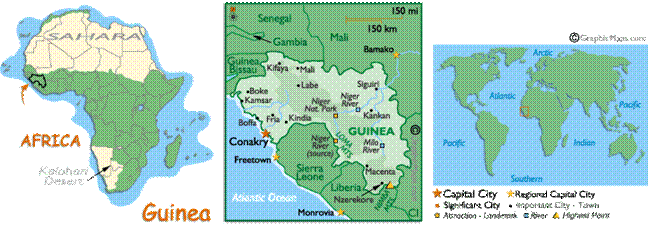 map of guinea, outline map of guinea, guinea maps
