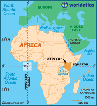 locator map of Kenya