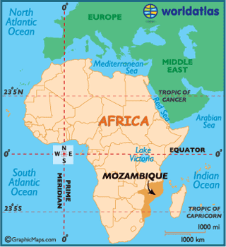 Map of Mozambique