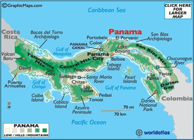 map of panama