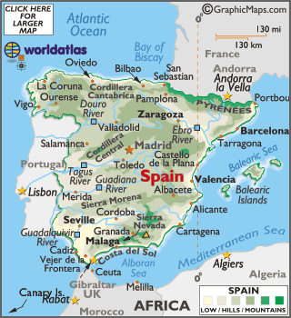 map of Spain