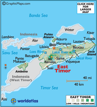 map of East Timor