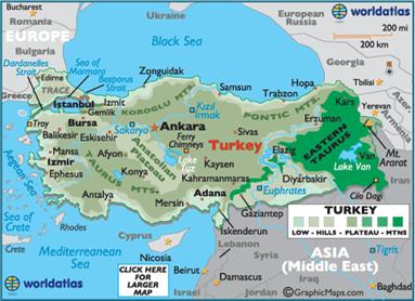 map of Turkey